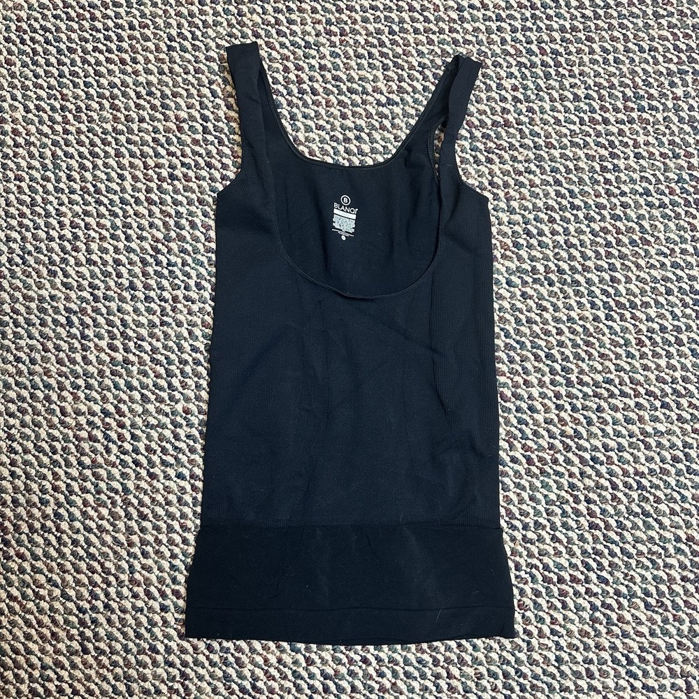 Blanqi Underbust Maternity Sculpt Compression Tank Top Black Sz M Stretchy